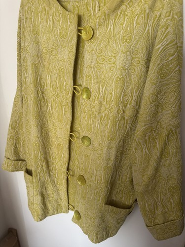 Gelber blazer mit ornamenten - blazer,