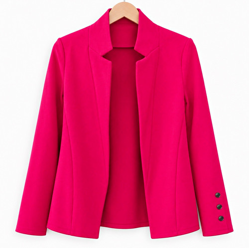 Damen blazer pink kurz langarm - damen,